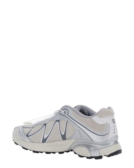 Salomon Gray 'Xt-Whisper' Sneakers With Printed Logo On The Side And Drawstring Closure