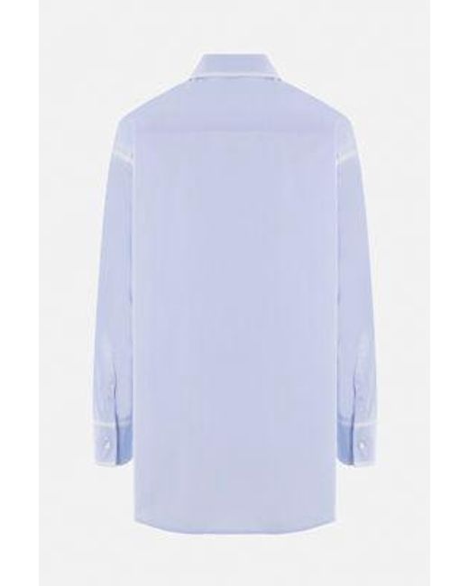 MM6 by Maison Martin Margiela Blue Oversize Fit Shirt for men
