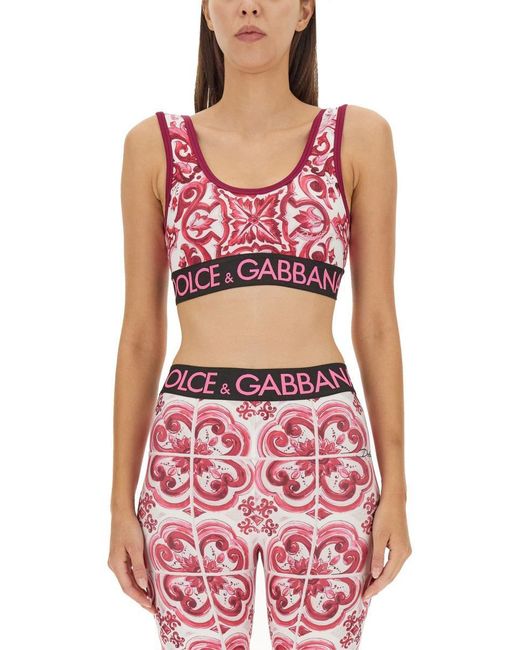 Dolce & Gabbana Red Technical Jersey Top
