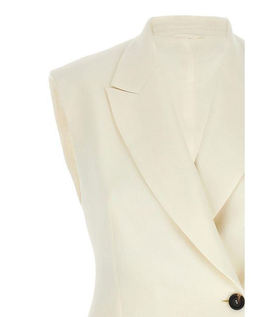 Brunello Cucinelli White Double-Breasted Waistcoat