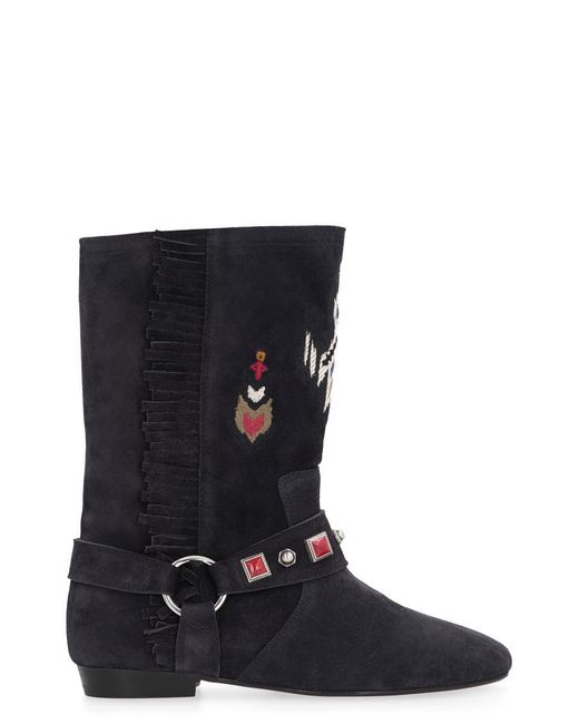 Isabel Marant Black Siani Suede Ankle Boots