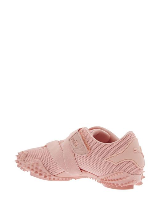 PUMA 'mostro' Pink Low Top Sneakers With Embossed Logo On Side And Heel In Mesh Unisex
