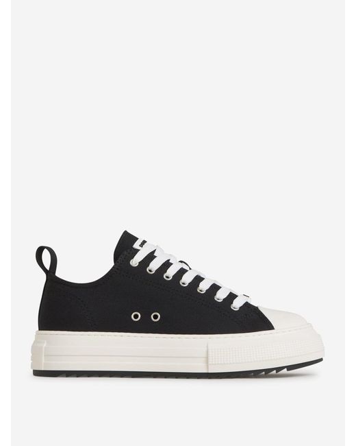 DSquared² Black Oversized Canvas Sneakers for men