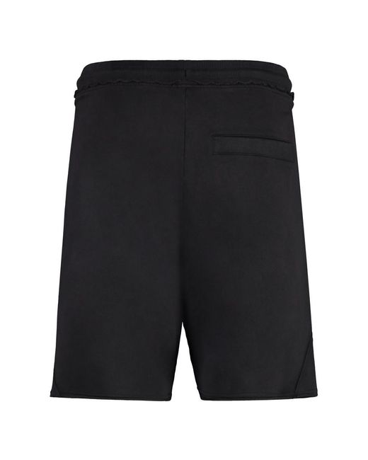 Boss Black Cotton Bermuda Shorts for men