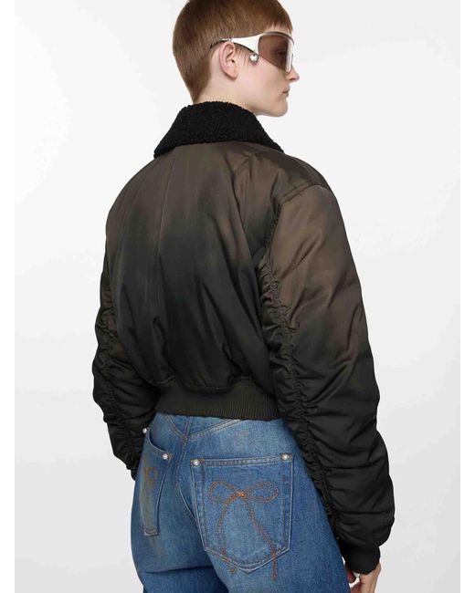 Acne Blue Technical Bomber Jacket
