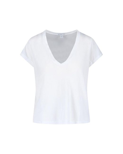 James Perse White T-Shirts And Polos