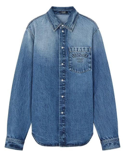 Versace Men's Blue Shirts