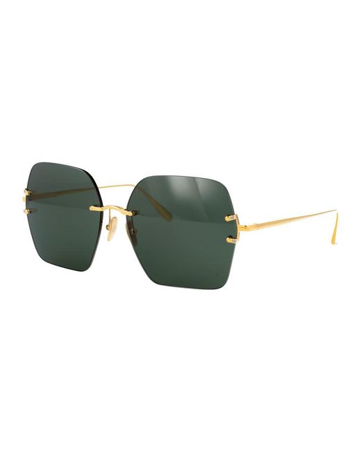 Linda Farrow Green Sunglasses