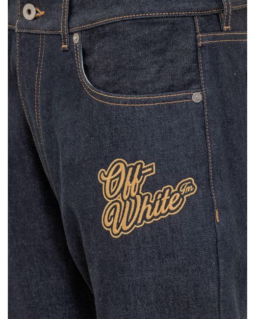 Off-White c/o Virgil Abloh Blue Jeans With Logo for men