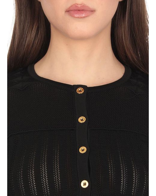 Elisabetta Franchi Black Viscose Sweater