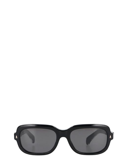 Moncler Black Suntrap Rectangular Frame Sunglasses for men