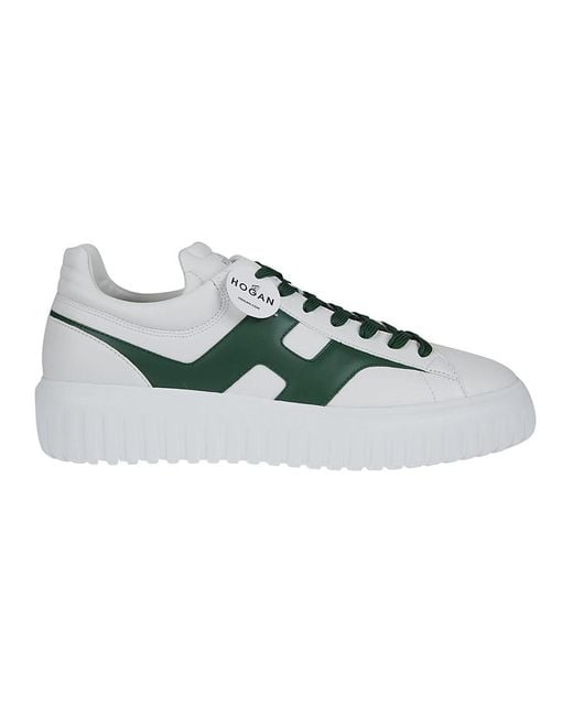 Hogan Leather Low Top Sneakers in Blue for Men Lyst Canada