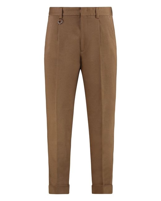 Paolo Pecora Brown Jersey Trousers for men
