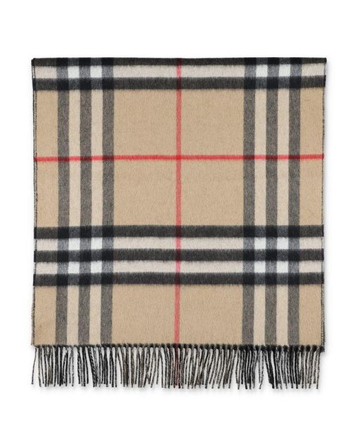 Burberry Gray Reversible Check Scarf for men