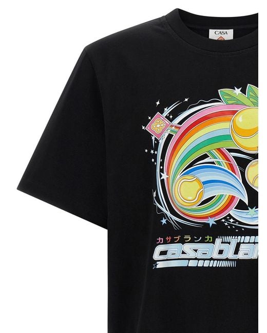 Casablanca Black Manga Tennis Ball' T-Shirt for men