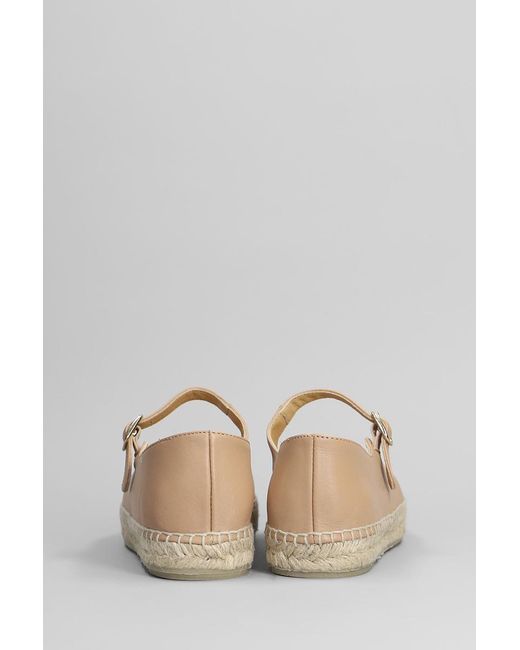 フラットシューズ CASTANER PEPA/250 ESPADRILLES IN SMOOTH LEATHER PEPA 250 - The Fred Shop
