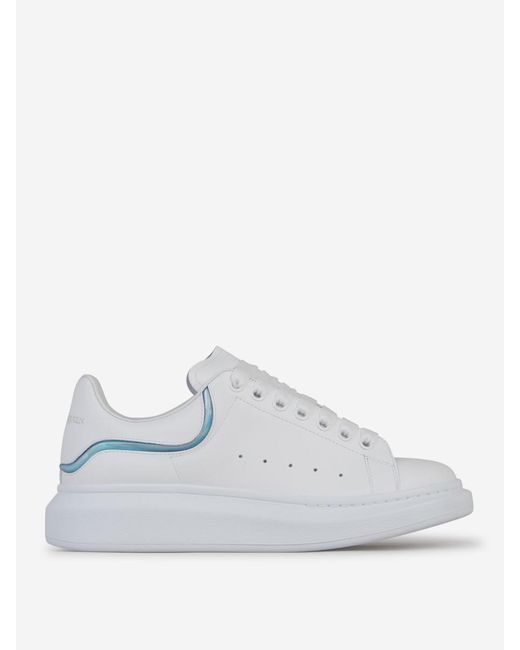 Alexander McQueen White Leather Larry Sneakers for men