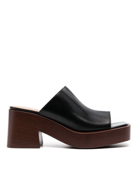 Tod's Brown Leather Mules