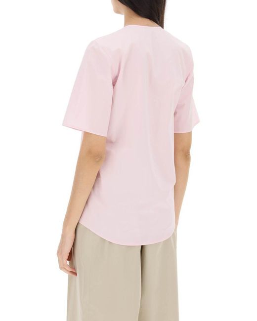 Lemaire Pink Cotton T-shirt