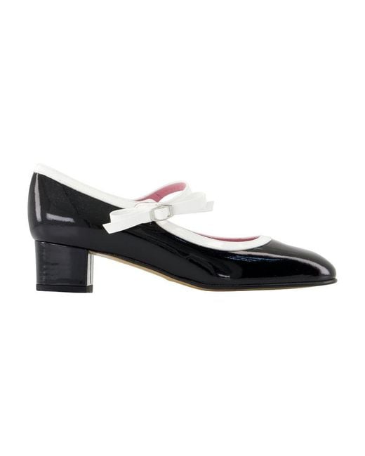 CAREL PARIS Black Kina Bow Pumps