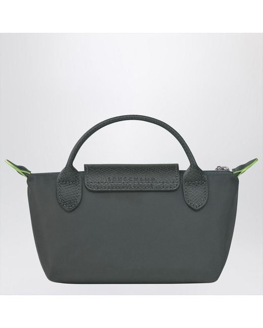 Longchamp Black Le Pliage Graphite Coloured Clutch Bag