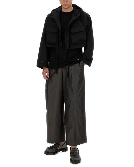 A.I.E. Black Cropped Jacket for men