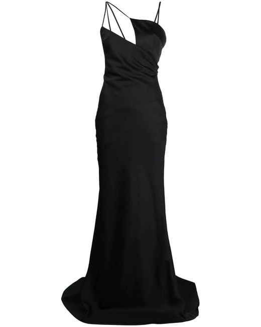The Attico Long ``melva`` Dress in Black | Lyst