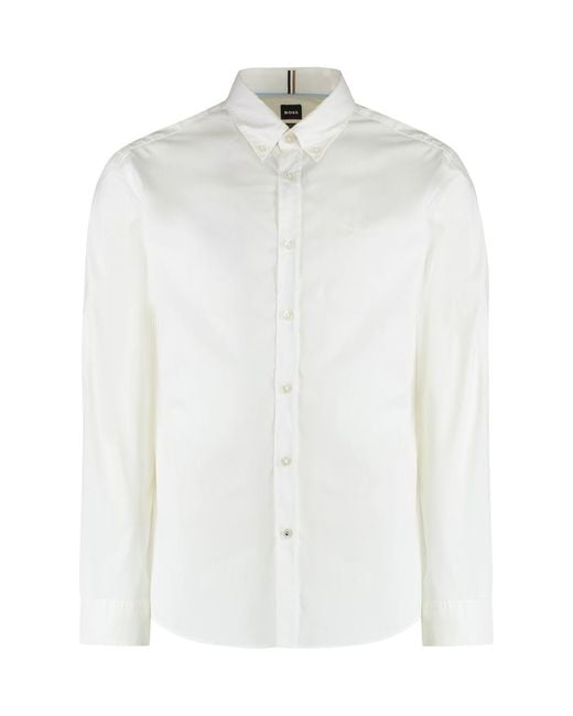 Boss White Slim Fit Shirt for men