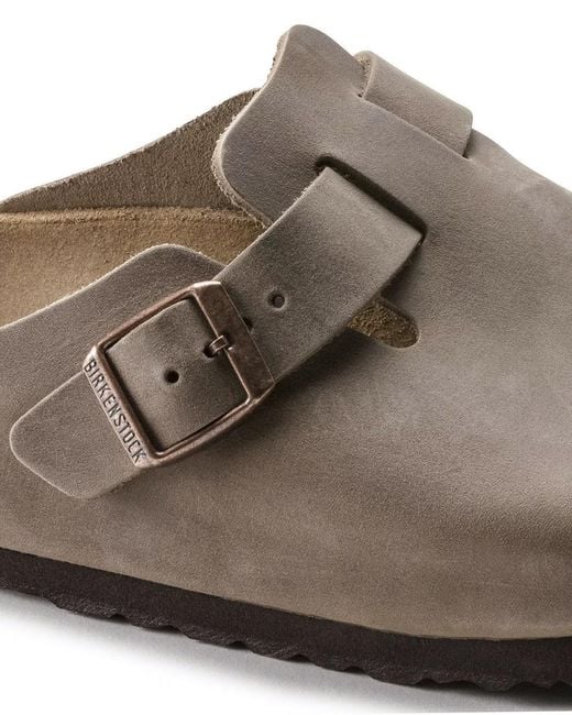 Birkenstock Brown Sabot Boston Oiled Leather Tabacco