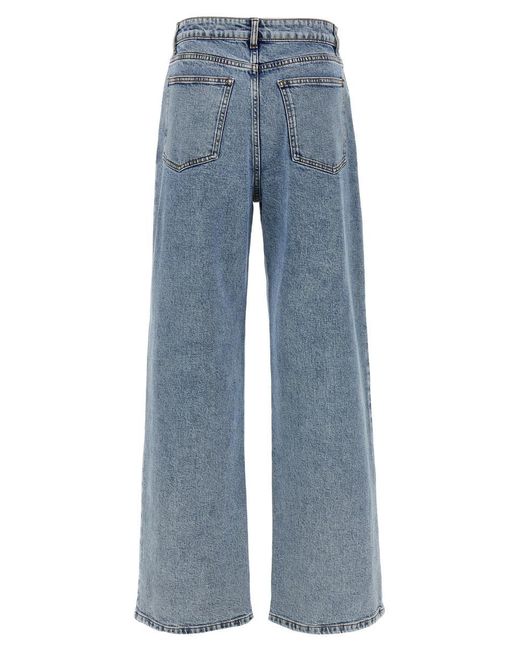 Fabiana Filippi Blue Wide Leg Denim Jeans
