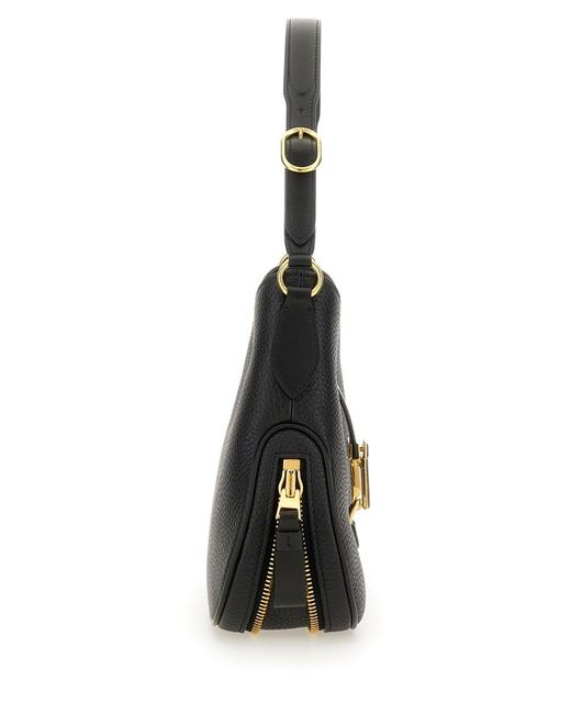 Tom Ford Black Hobo Bag "Monarch" Medium