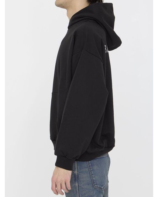 Balenciaga Black Medium Fit Hoodie for men