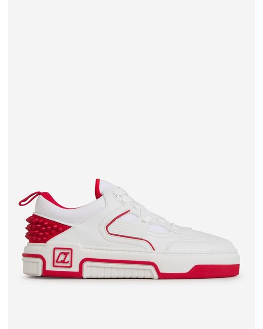 Christian Louboutin Pink Leather Astroloubi Sneakers