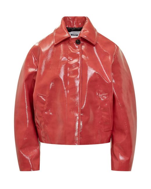 MSGM Jacket in Red | Lyst