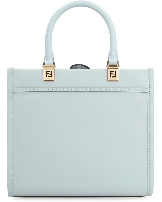 Fendi Blue Sunshine Small Leather Handbag