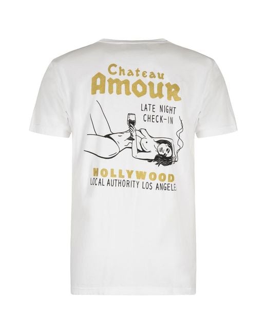 Local Authority White Cotton Crew-Neck T-Shirt for men