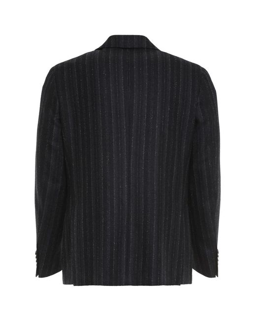 Canali Black Kei Jacquard Knit Jacket for men