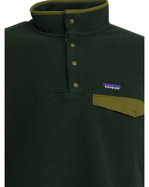 Patagonia Green "Lightweight Synchilla Snap-T Fleece" Jacket for men
