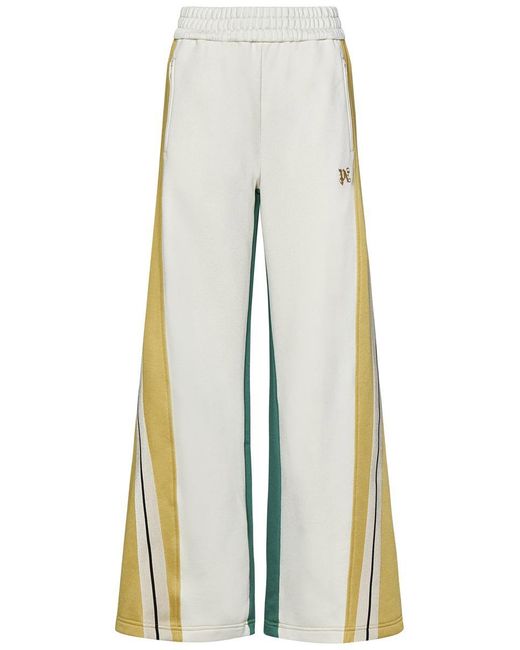 Palm Angels Blue Monogram Cb Wide Track Trousers
