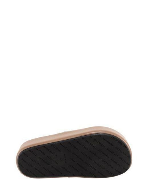 Balenciaga Brown Rise Sandale Platform Slides