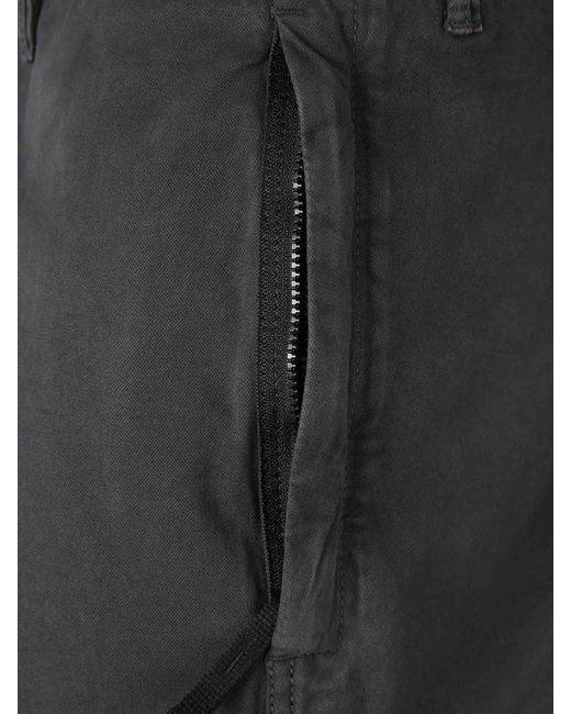 Stone Island Gray Compass Label Trousers for men
