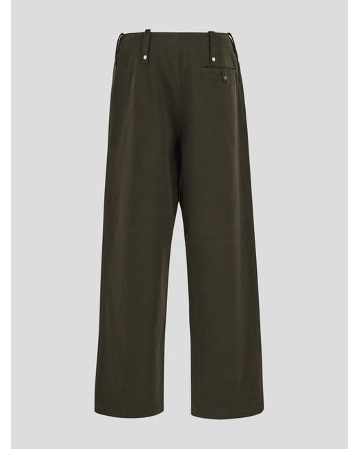 Burberry Green Wide-Leg Trousers for men