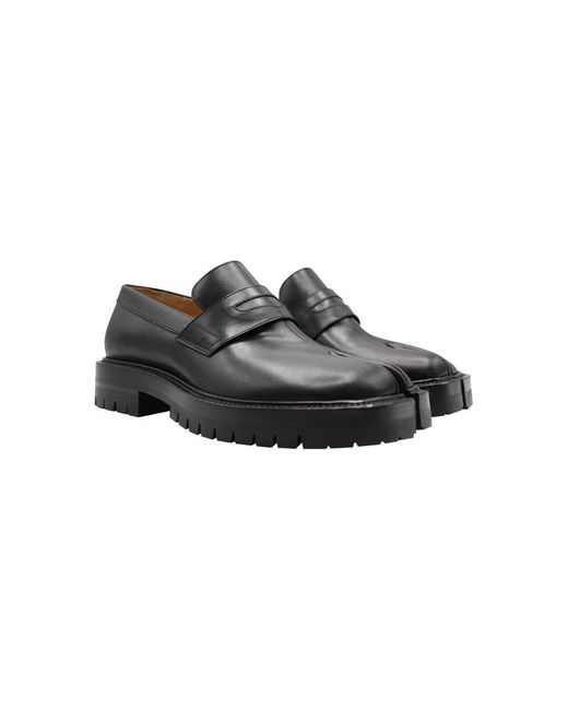 Maison Margiela Black Tabi Loafer Shoes