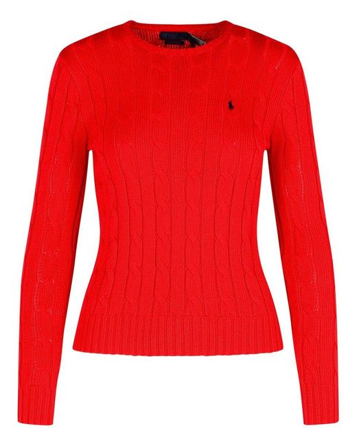 Polo Ralph Lauren Red Long Sleeve Crew-Neck Sweater