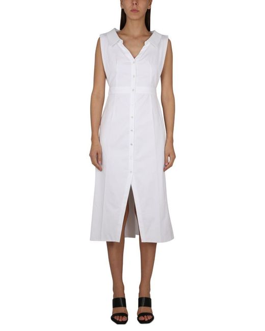 Alexander McQueen White Cotton Dress