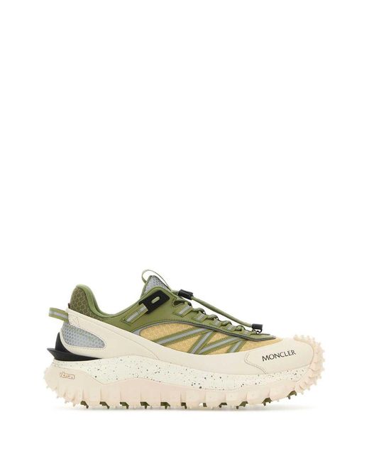 Moncler Green Leather Blend Sneakers