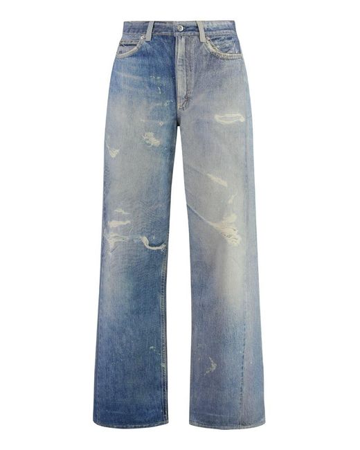 Our Legacy Blue Full Cut Wide-Leg Jeans