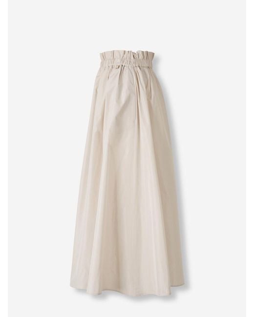 Herno White Technical Midi Skirt