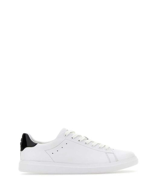 Tory Burch White Branded Heel-counter Low-top Sneakers
