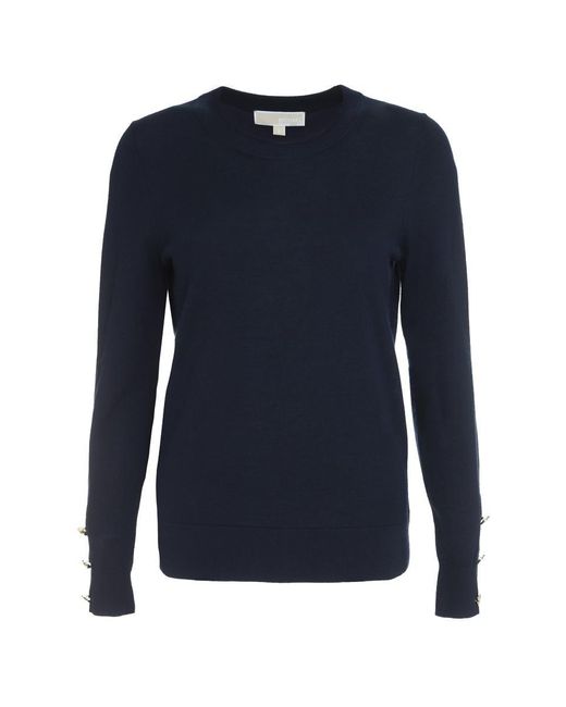 Michael Kors Blue Wool Crew-neck Sweater